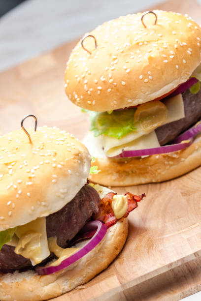 istock still life of beef burger with cheese 1184183119