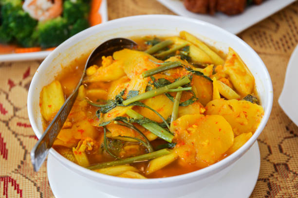 istock Thai yellow spicy soup. 1184183355