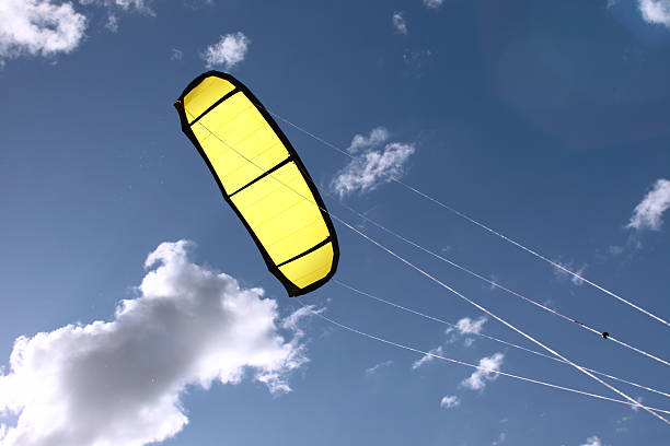 istock Yellow kite in the sky 118418774