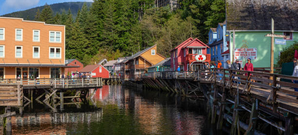 ketchikan, alaska, stany zjednoczone - creek street zdjęcia i obrazy z banku zdjęć