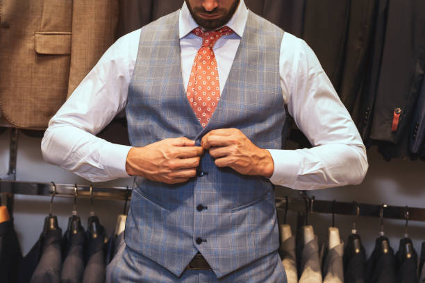 istock Stylish man in fashion suit 1184194480