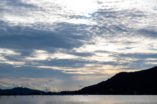 istock Sky and clouds with a beautiful light morning in the sea 1184195071