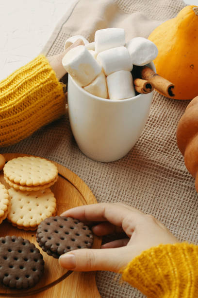 istock Pumpkin Cookies With Cups Of Coffee. 1184197360