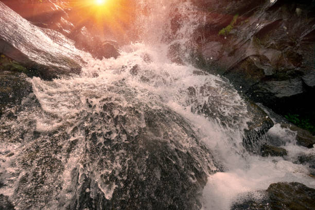 istock spray and jet of a waterfall 1184199035
