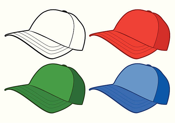 Baseball cap or hat vector art illustration