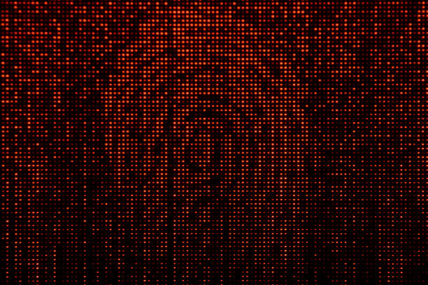 abstract light dots security concept - backgrounds fingerprint red display led defocused - fingerprint scanner imagens e fotografias de stock