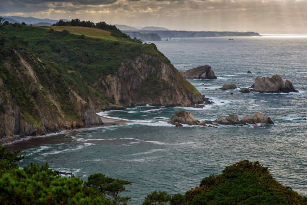 istock Gueirua beach. Cantabrian sea coast cliffs in Cudilleros, Asturias 1184204370