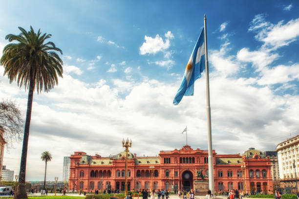 Pink Palace Government Building in Buenos Aires