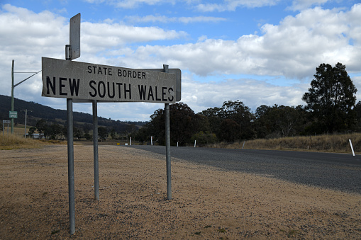 Signage for the border between Queensland and New South Wales near Killarney
