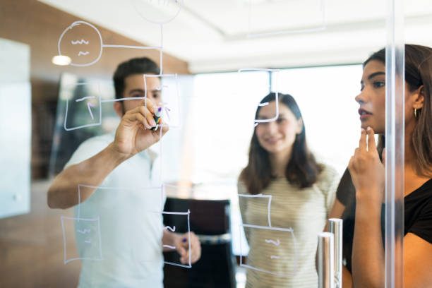 istock Business Team Planning Over Diagram In Office 1184209756
