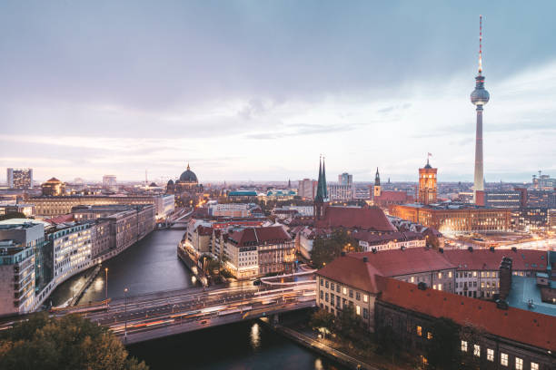 istock blue hour over illuminated Berlin cityscape 1184209905