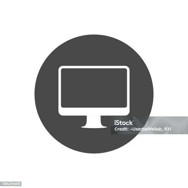 Monitor Computer Gray Stock Illustration - Download Image Now - Blank ...