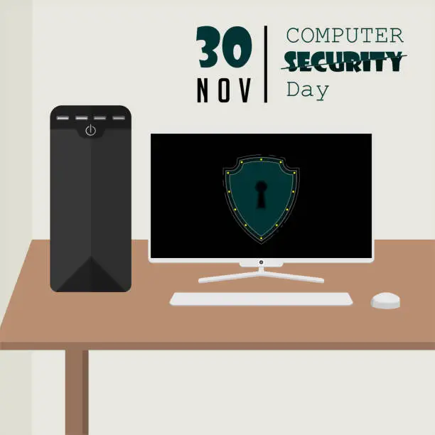 Vector illustration of Computer Security Day