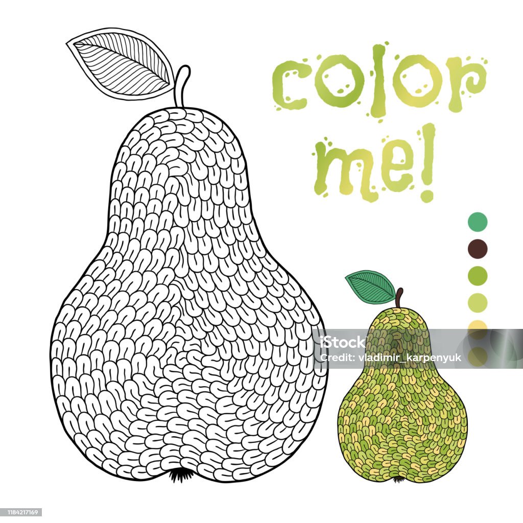 Ilustración de Página Del Libro Para Colorear Para Niños Con Contornos De Pera y más Vectores Libres de Derechos de Actividad - iStock Ilustración de Página Del Libro Para Colorear Para Niños Con Contornos De Pera y más Vectores Libres de Derechos de Actividad - iStock