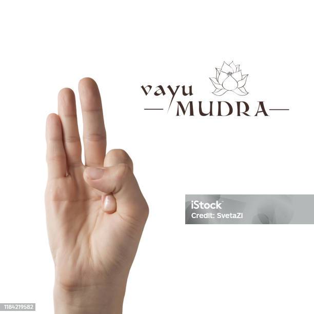 Vayu Mudra Stock Photo - Download Image Now - Mudra, Active Lifestyle, Adult