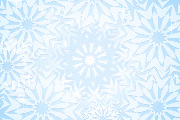 bildbanksillustrationer, clip art samt tecknat material och ikoner med vinter bakgrund-abstrakt vit och ljusblå snöflingor bakgrund - winter wonderland