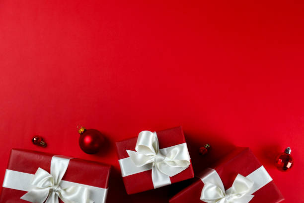 istock Textured background with christmas themed items in flat lay composition. 1184222197