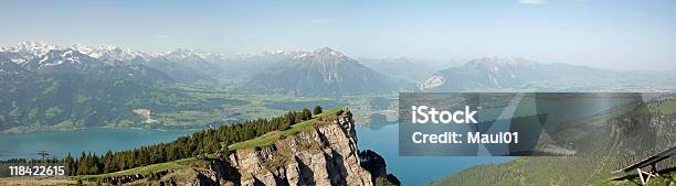 Panoramablick Auf Den Lake Thun Und Berner Alpen Stockfoto und mehr Bilder von Alpen - Alpen, Berg, Berner Alpen