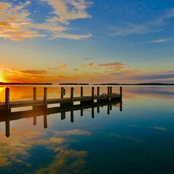 istock Sunset on a Dock in the Florida Keys 1184226453