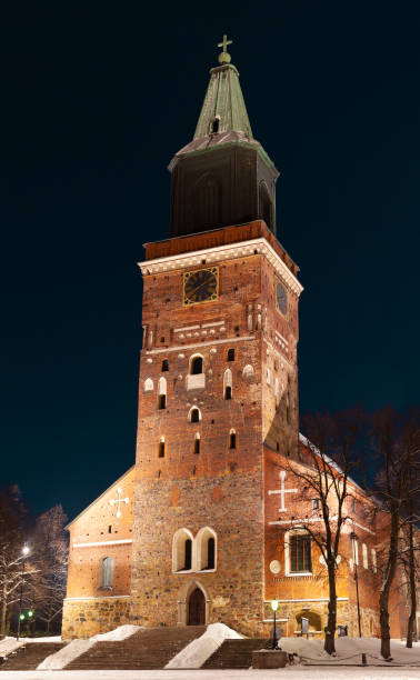 istock Illuminated Turku Cathedral, Finland 1184227976