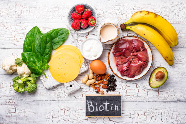istock Natural sources of vitamin B7 biotin 1184229491
