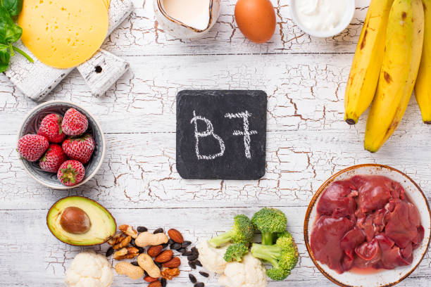 istock Natural sources of vitamin B7 biotin 1184229499