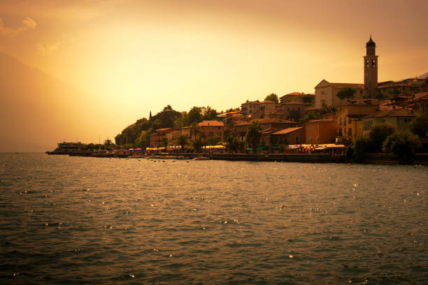 sunset over Limone in Italy