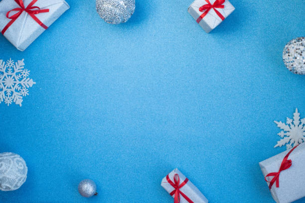 istock Christmas background with gifts 1184234446