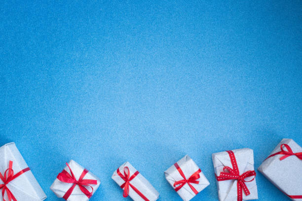 istock Christmas background with gifts 1184234993