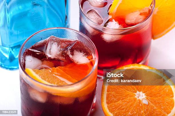 Americano And Negroni Cocktail Stock Photo - Download Image Now - Alcohol - Drink, Blue, Campari