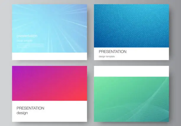 Vector illustration of The minimalistic abstract vector illustration of the editable layout of the presentation slides design business templates. Abstract geometric pattern with colorful gradient business background.
