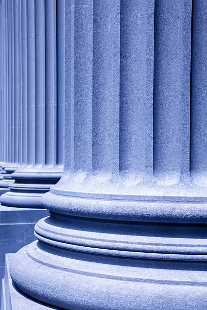 azul business colunas - column base strength courthouse imagens e fotografias de stock