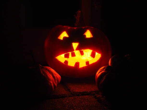 istock Helloween Pumpkin in the Dark 1184245947