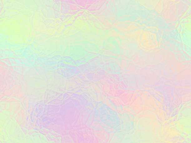 rainbow pastel neon olografico foil ice cute unicorn background shiny frosted stained glass pattern metallic iridescent crystal yellow mint green orange purple abstract colorful texture seamless - frosted glass glass textured crystal foto e immagini stock