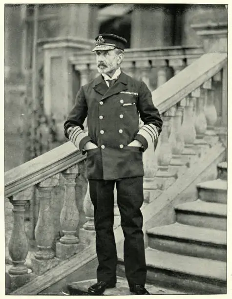 Vintage photograph of Admiral of the Fleet Sir Nowell Salmon VC, GCB (20 February 1835 – 14 February 1912) was a Royal Navy officer. As a junior officer he served in the naval brigade and took part in the Siege of Lucknow during the Indian Mutiny.