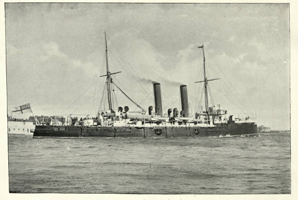 istock Victorian Royal Navy warship, HMS Crescent (1892) 1184254790