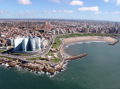 Aerial photography of the coast of Marplatense
