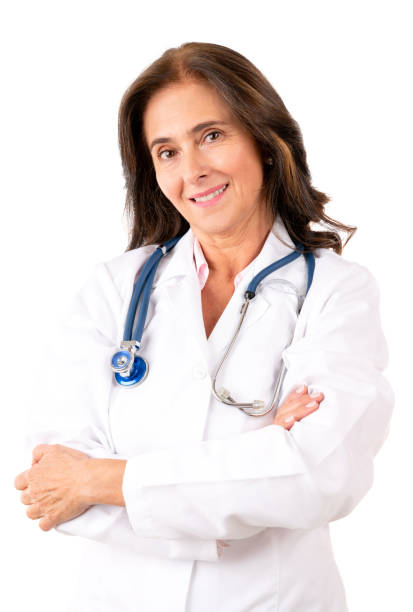 istock Happy doctor smiling in the studio 1184261964