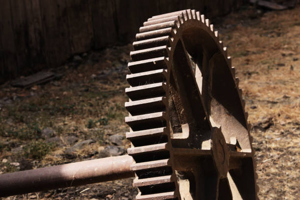 istock Rusted Machinery Gear Axle Wheel 1184263751