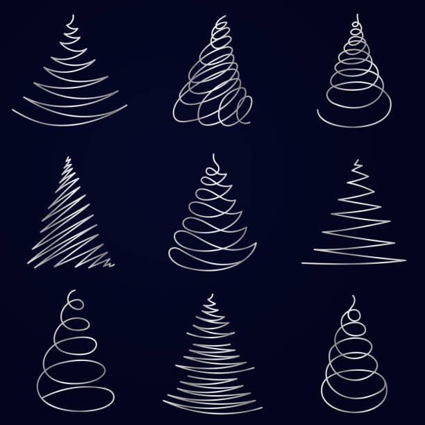16,800+ Christmas Tree Line Drawings Stock Photos, Pictures & Royalty ...