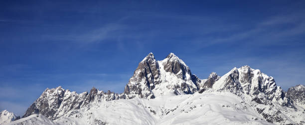 istock Mount Ushba in winter at sunny day 1184269351
