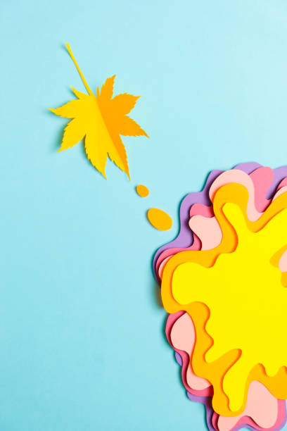 istock Paper art, amorphous shape of different colors. 1184270241