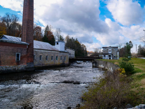 istock Abandoned Paper Mill in Rock City Falls, NY 1184275873