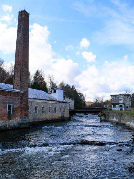 istock Abandoned Paper Mill in Rock City Falls, NY 1184276154