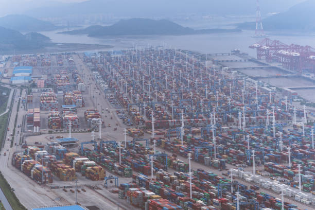istock Large port ship in Asia 1184277752