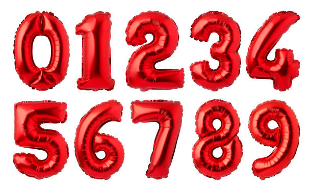 kırmızı folyo numaraları balonlar - china balloon stok fotoğraflar ve resimler
