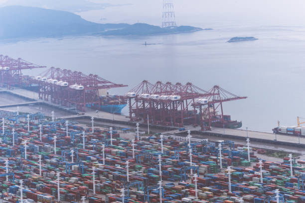 istock Large port ship in Asia 1184277826