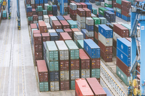 istock Large port ship in Asia 1184277930