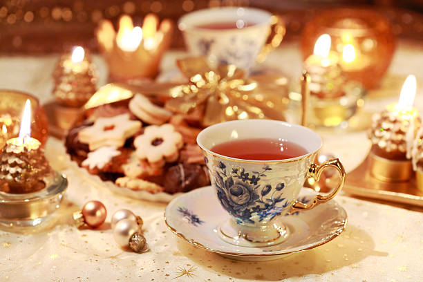 istock Hot tea with sweet cookies 118428644