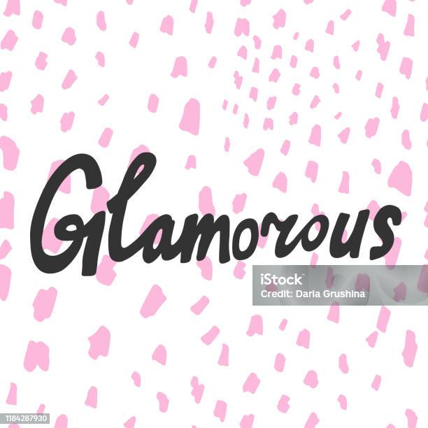 Glamorous Sticker Glamorous Sticker For Social Media Content Vector Hand Drawn ...